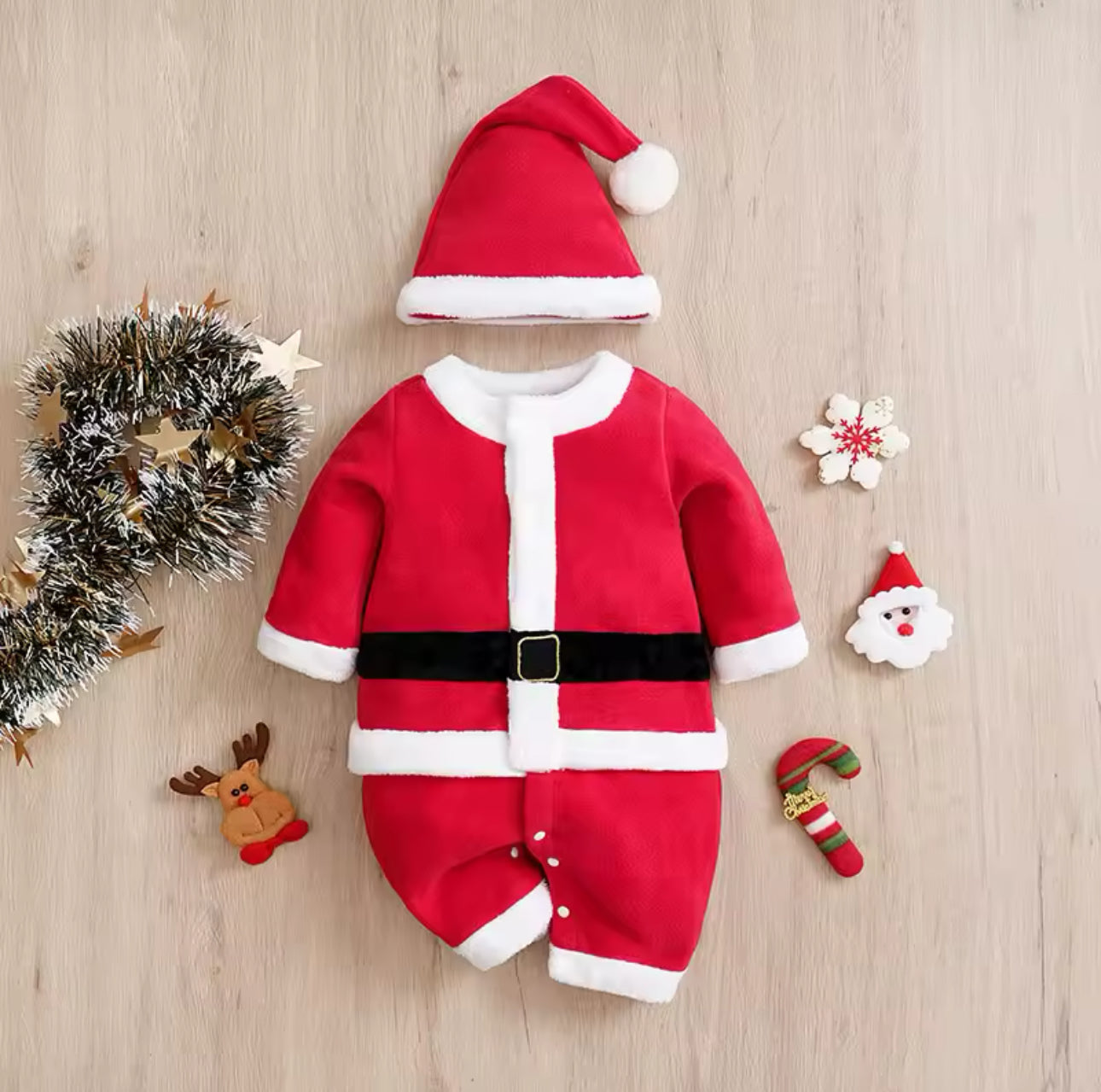 Santa Claus Jumpsuit with Hat