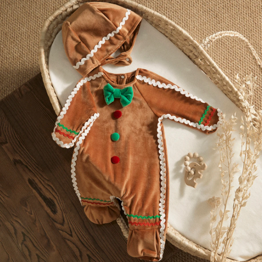 Christmas 2pcs Gingerbread Costume