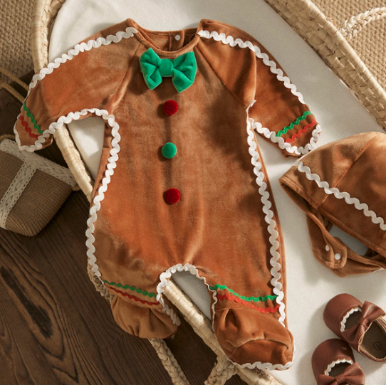 Christmas 2pcs Gingerbread Costume