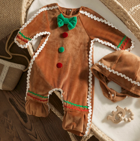 Christmas 2pcs Gingerbread Costume