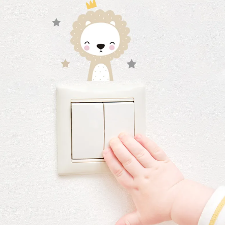 6pcs Animal Light Switch Stickers