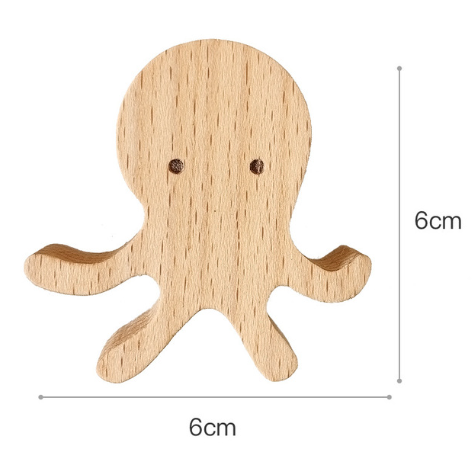 Wooden Animal Wall Coat Hanger