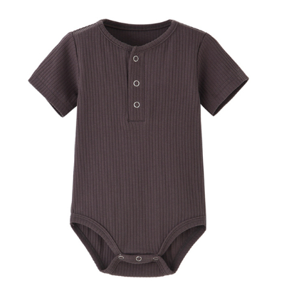 Ribbed Button Bodysuit