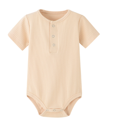 Ribbed Button Bodysuit