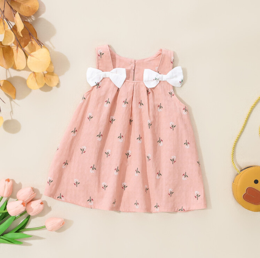 Summer Flower Bow Dress