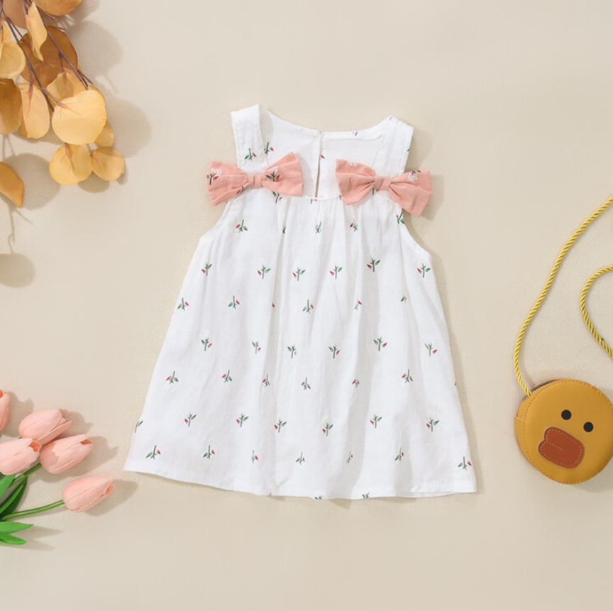 Summer Flower Bow Dress