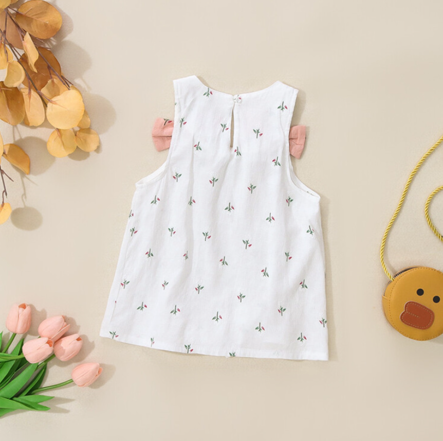 Summer Flower Bow Dress