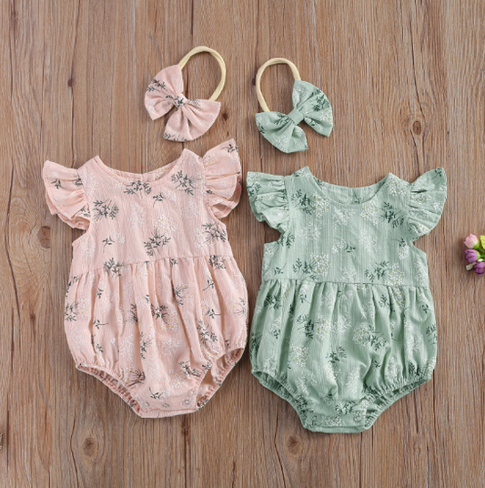 Spring Bodysuit with Bow Headband