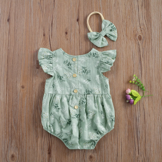 Spring Bodysuit with Bow Headband