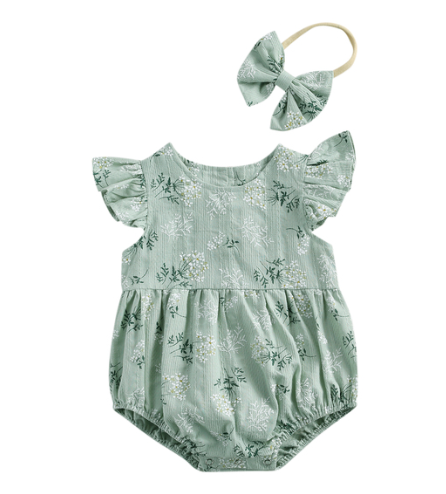 Spring Bodysuit with Bow Headband