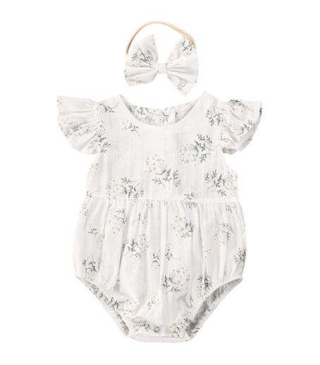 Spring Bodysuit with Bow Headband