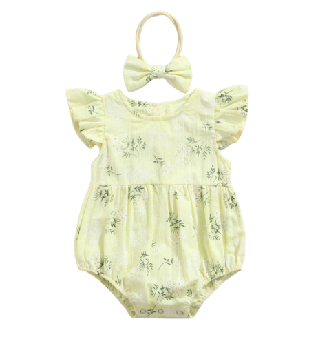 Spring Bodysuit with Bow Headband