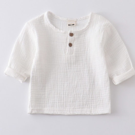 Ribbed Button Top