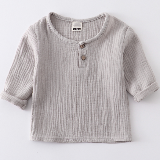 Ribbed Button Top