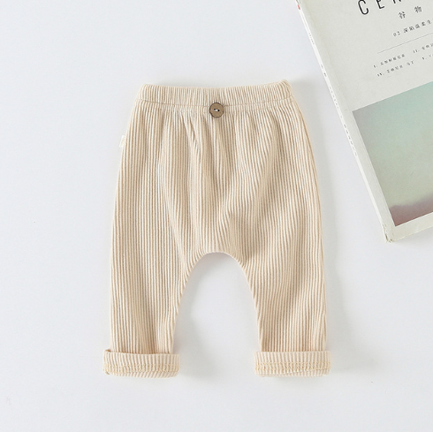 Ribbed Button Pants