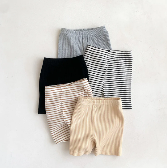 Casual Ribbed Shorts