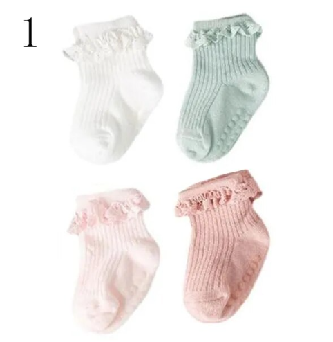 4pcs Ruffle Socks