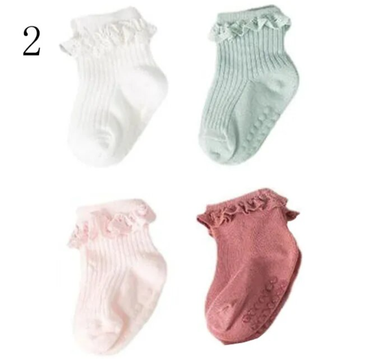 4pcs Ruffle Socks