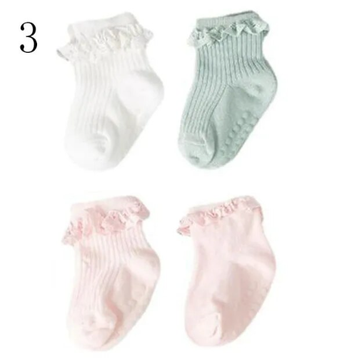 4pcs Ruffle Socks