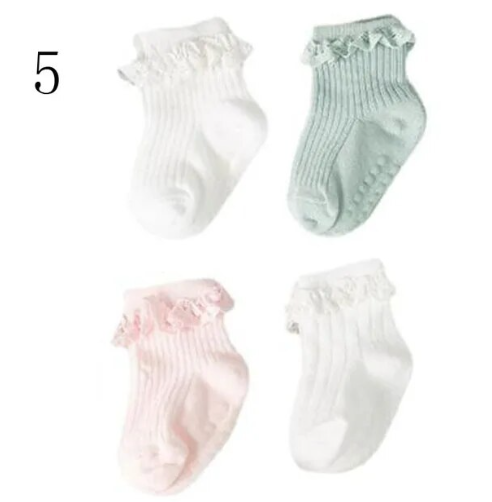 4pcs Ruffle Socks