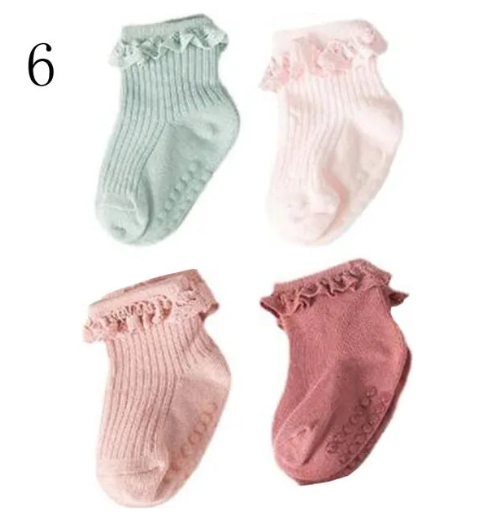 4pcs Ruffle Socks