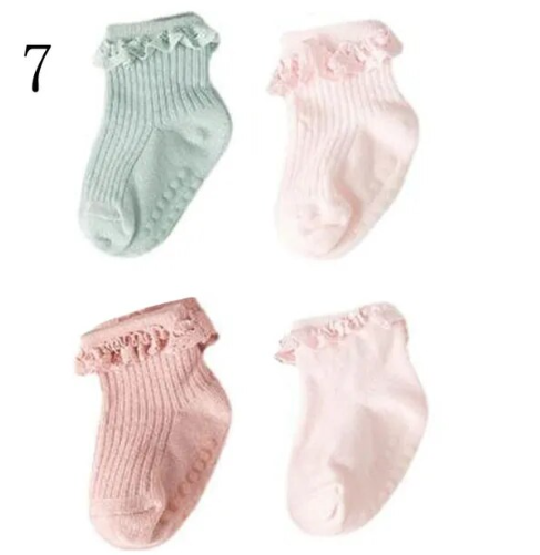 4pcs Ruffle Socks