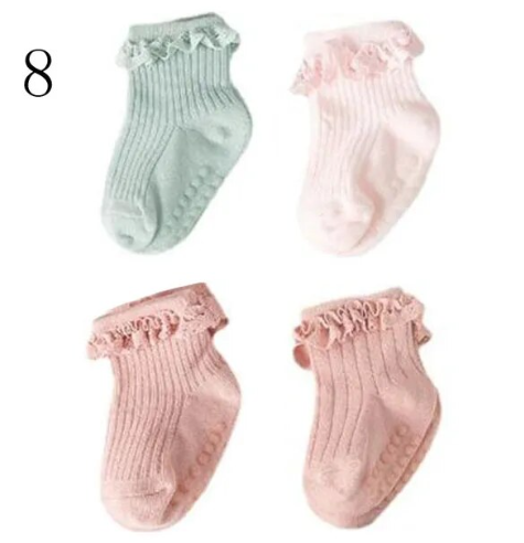 4pcs Ruffle Socks