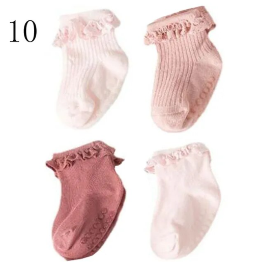 4pcs Ruffle Socks