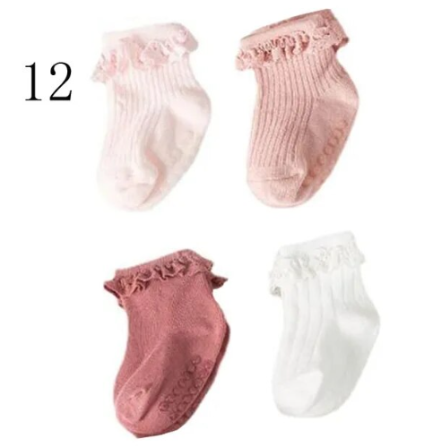 4pcs Ruffle Socks