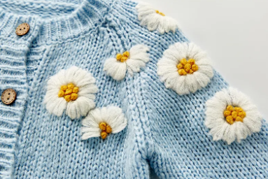 Knitted Flower Jacket