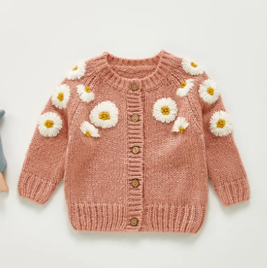 Knitted Flower Jacket