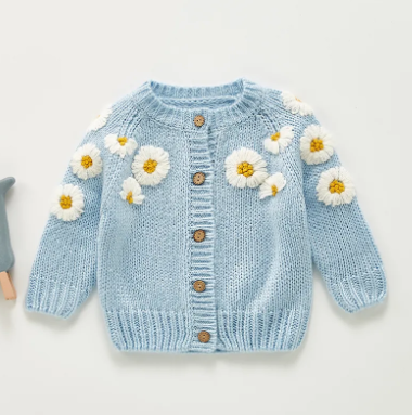 Knitted Flower Jacket