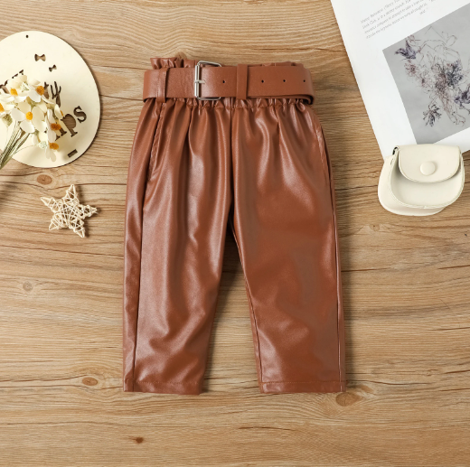 Faux Leather Pants Set